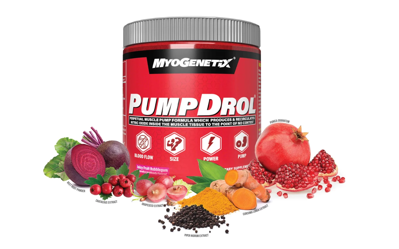 MYOGENETIX® PUMPDROL® 10.6 Oz. Juicy Fruit Bubblegum Flavour 60  serv